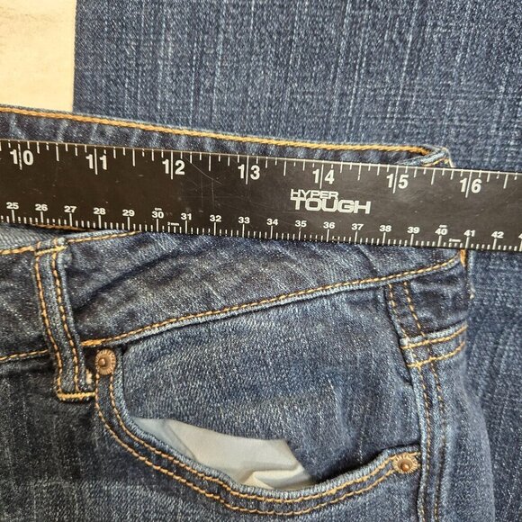 American Eagle Jeans Boy Fit Womens 10 Mid rise Stretch Cropped Dark Wash‎ Y2K - Picture 7 of 11